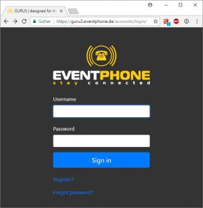 Eventphone Login